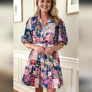 Floral Patchwork Dress